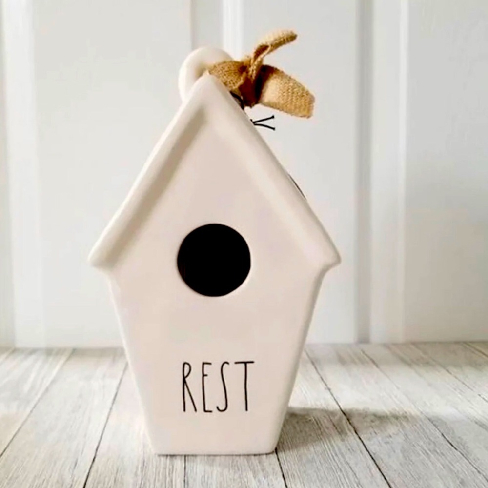 Authentic RAE DUNN “Rest” birdhouse